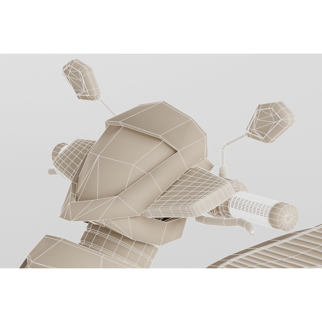 Delivery Scooter 3D Model – Low Poly Game Asset, FBX & OBJ Formats - View 18