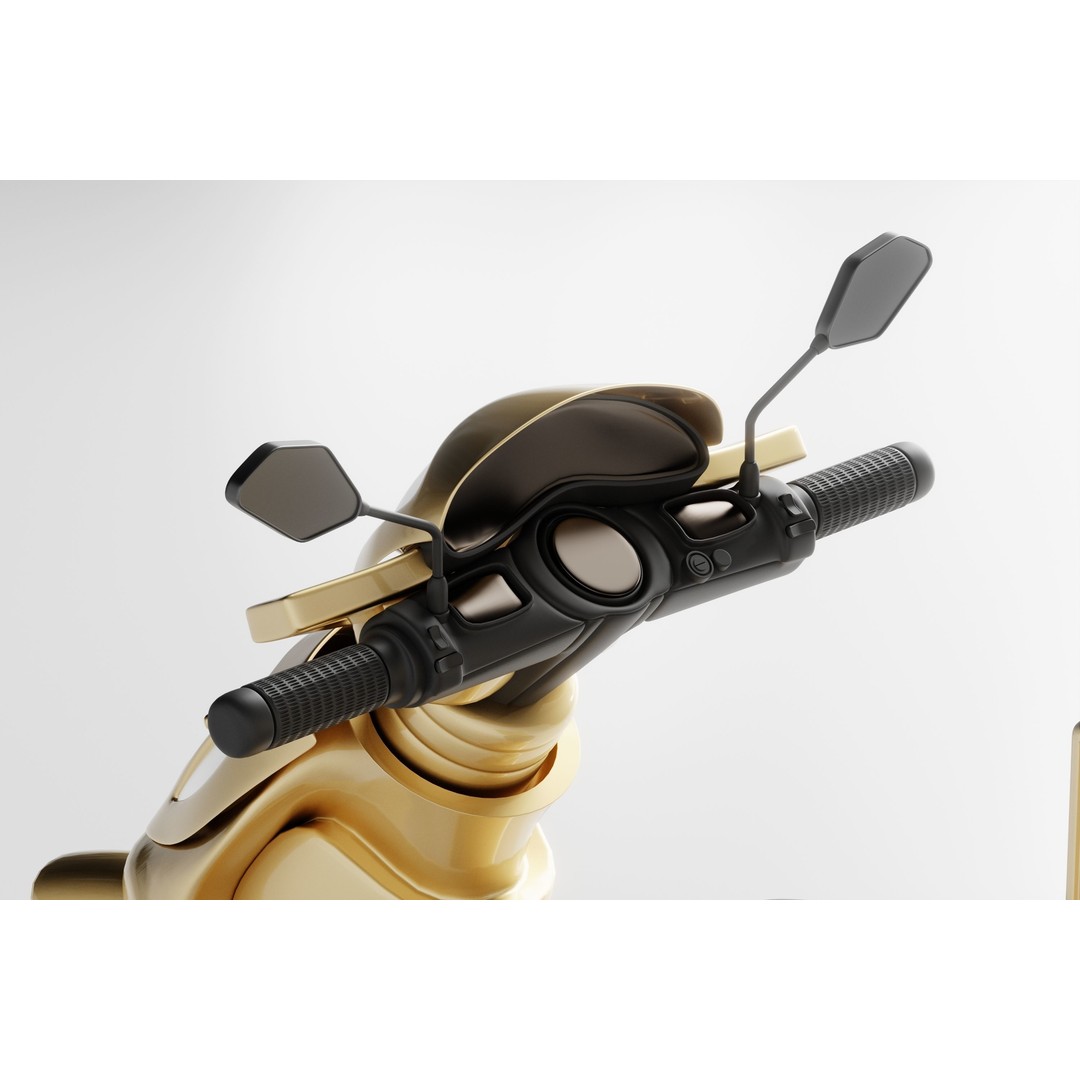 Delivery Scooter 3D Model – Low Poly Game Asset, FBX & OBJ Formats - View 8