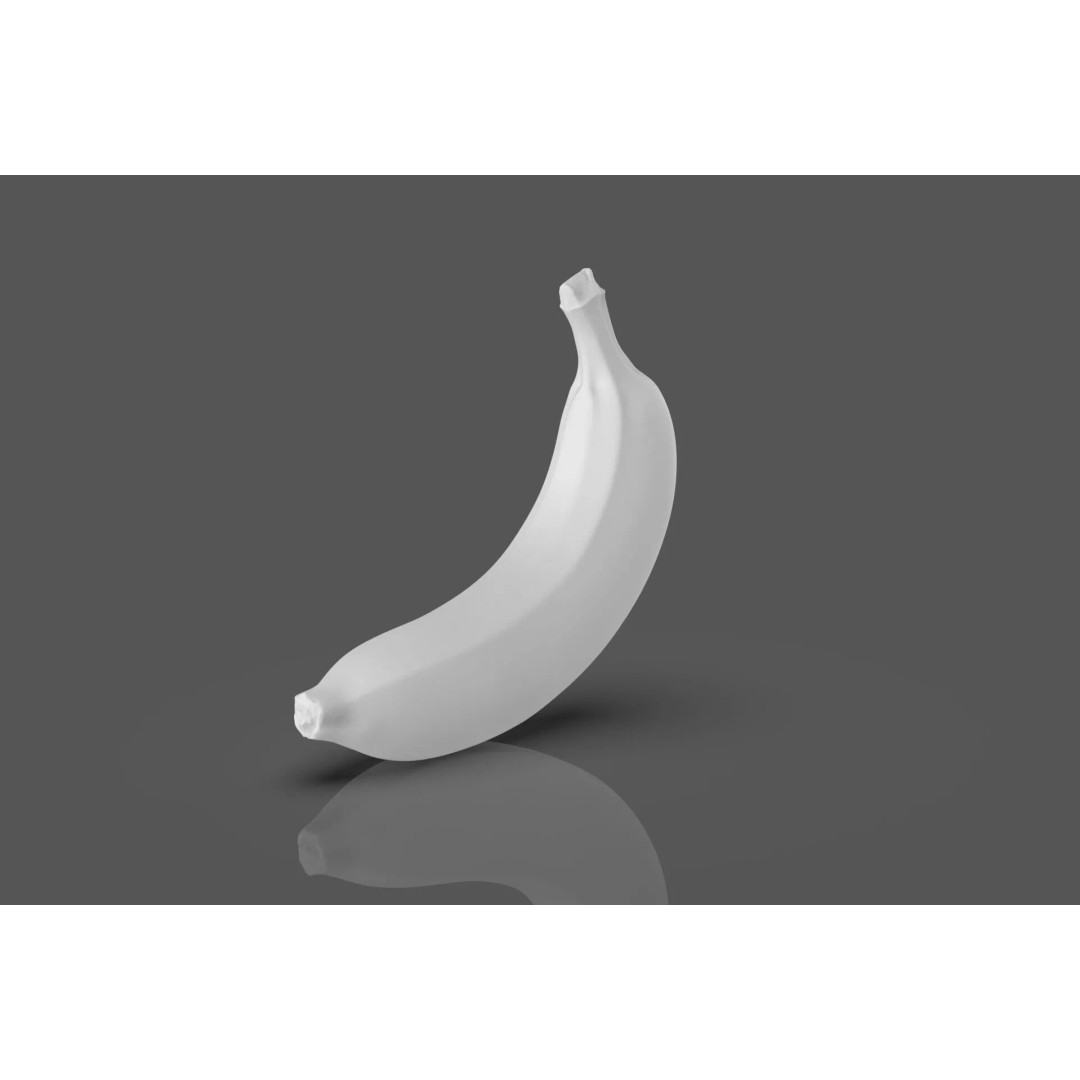 Banana 3D Model – High Poly Stylized Fruit for Games, FBX - View 3
