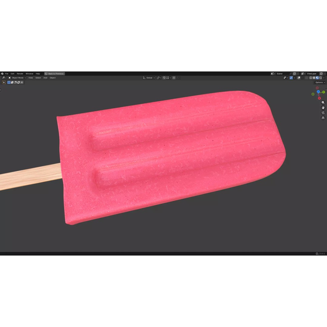 Popsicle Ice Pop Lolly 3D Model – Low Poly PBR Game Asset, FBX - View 12