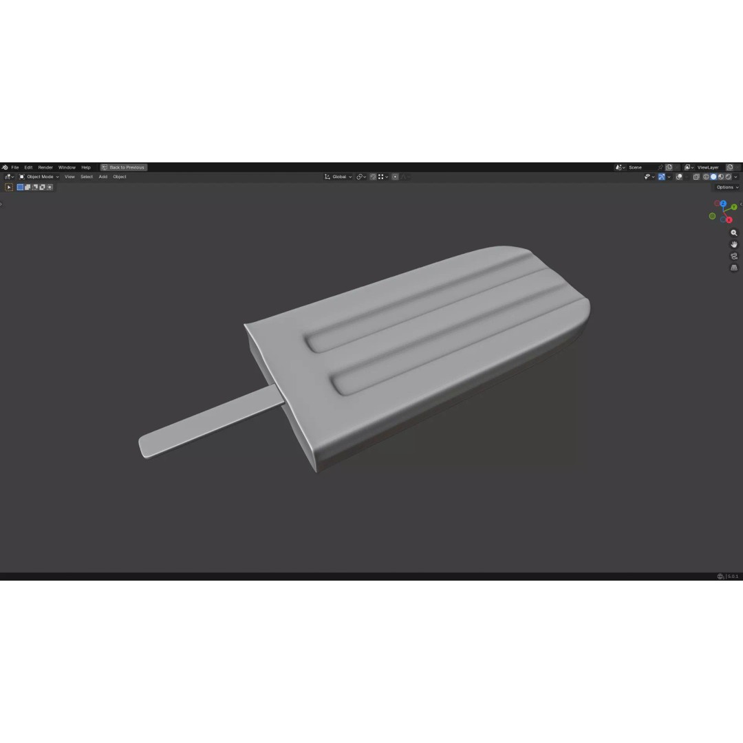 Popsicle Ice Pop Lolly 3D Model – Low Poly PBR Game Asset, FBX - View 16
