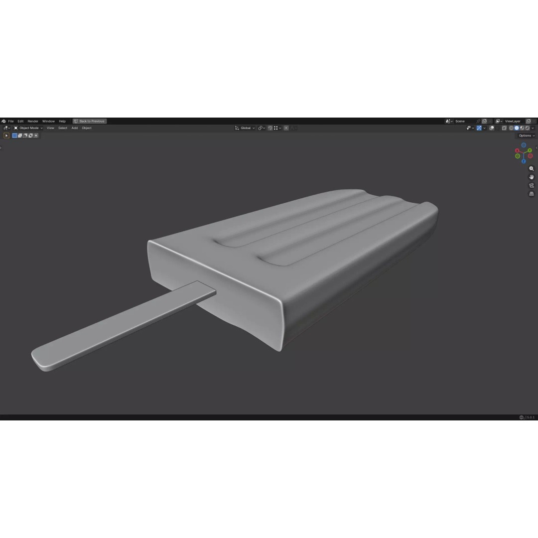 Popsicle Ice Pop Lolly 3D Model – Low Poly PBR Game Asset, FBX - View 19