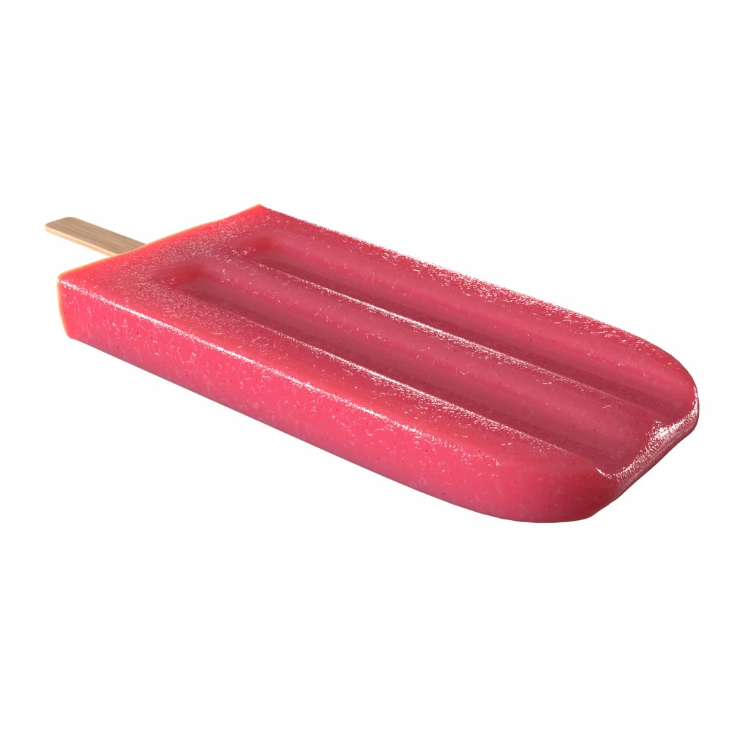 Popsicle Ice Pop Lolly 3D Model – Low Poly PBR Game Asset, FBX - View 2