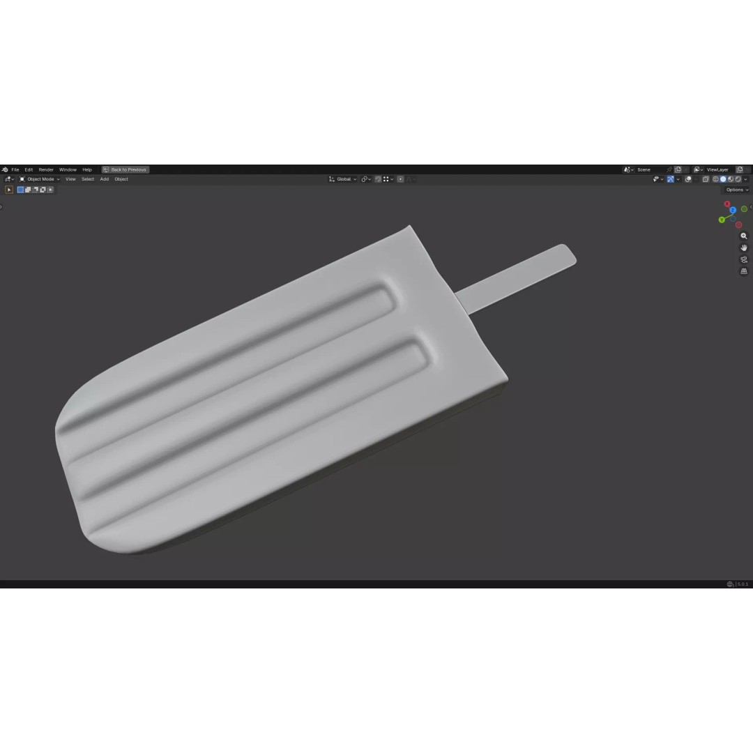 Popsicle Ice Pop Lolly 3D Model – Low Poly PBR Game Asset, FBX - View 24