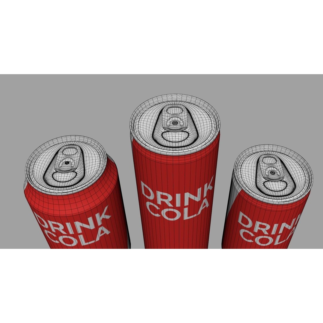 Cans 3D Model – Classic Standard, Sleek, and Mini, FBX, PBR Textures - View 13