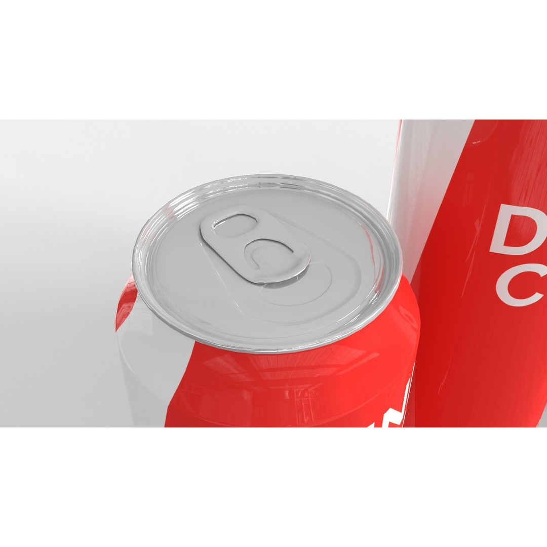 Cans 3D Model – Classic Standard, Sleek, and Mini, FBX, PBR Textures - View 6