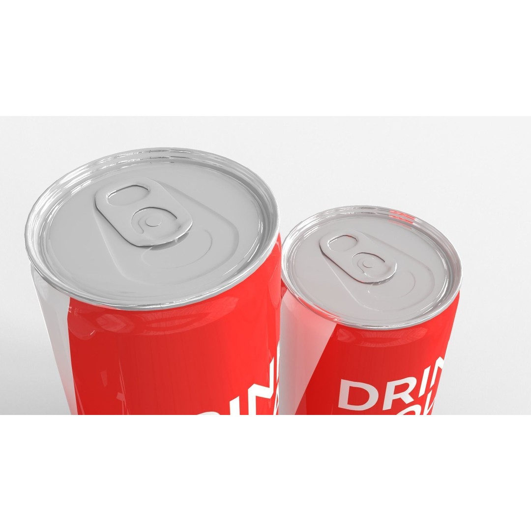 Cans 3D Model – Classic Standard, Sleek, and Mini, FBX, PBR Textures - View 7
