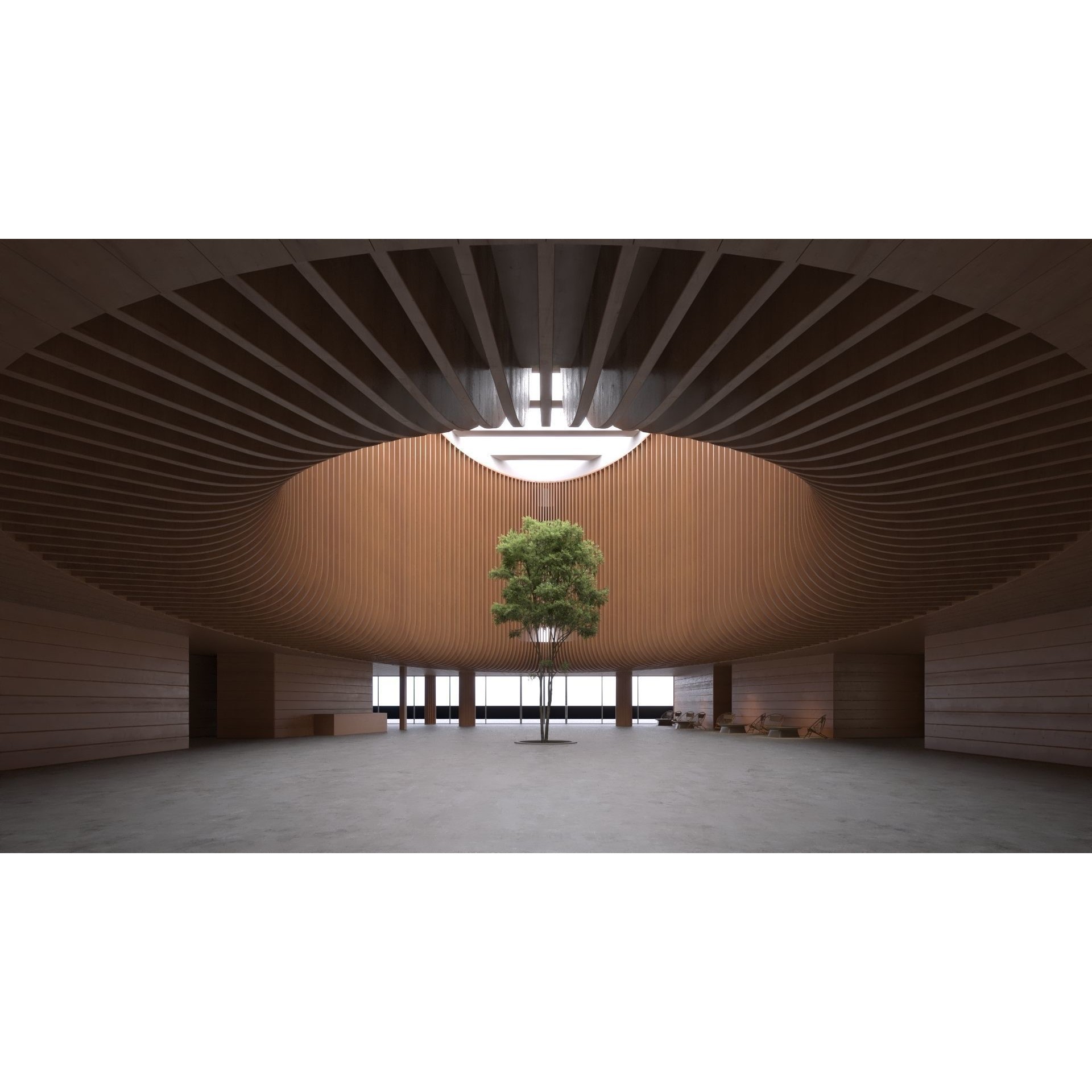 Ellipse Lobby Interior - High-Quality 3D Model - View 7