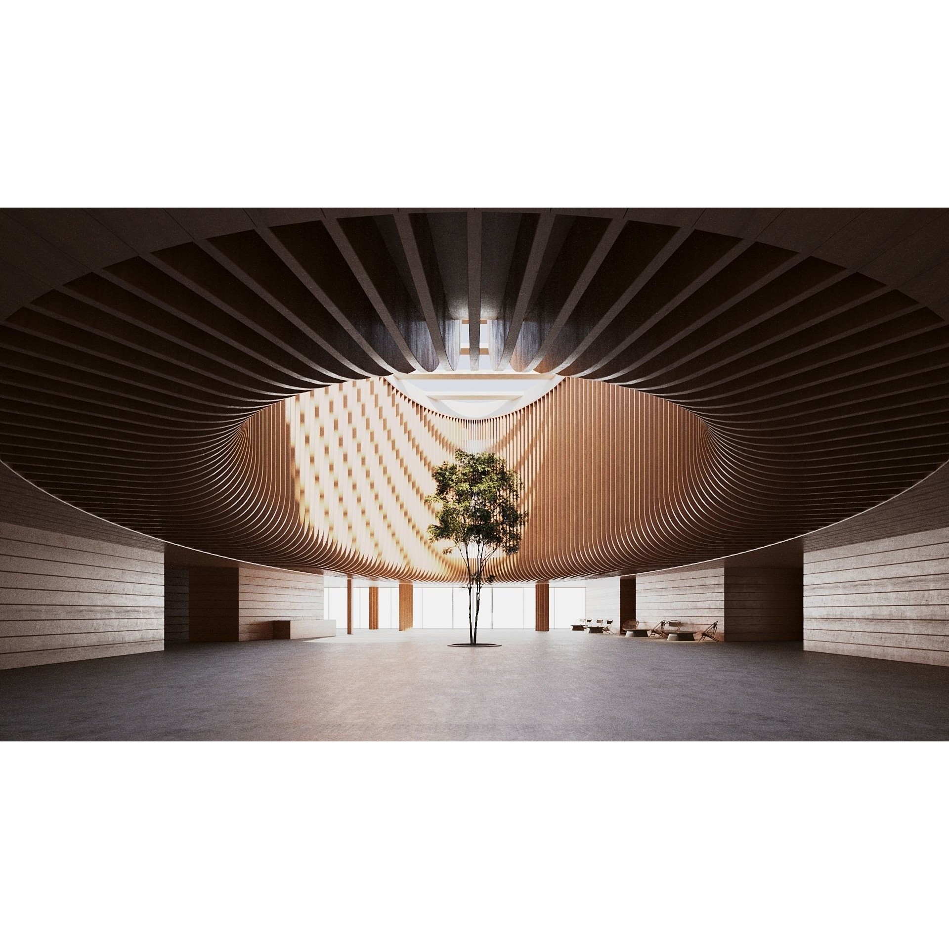Ellipse Lobby Interior - High-Quality 3D Model - View 9