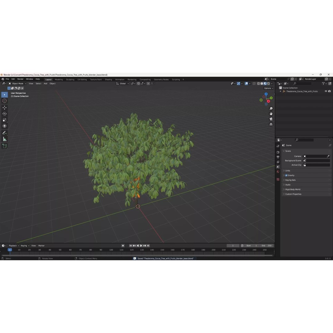 Theobroma Cocoa Tree 3D Model – High Poly PBR Asset for CGI - View 19
