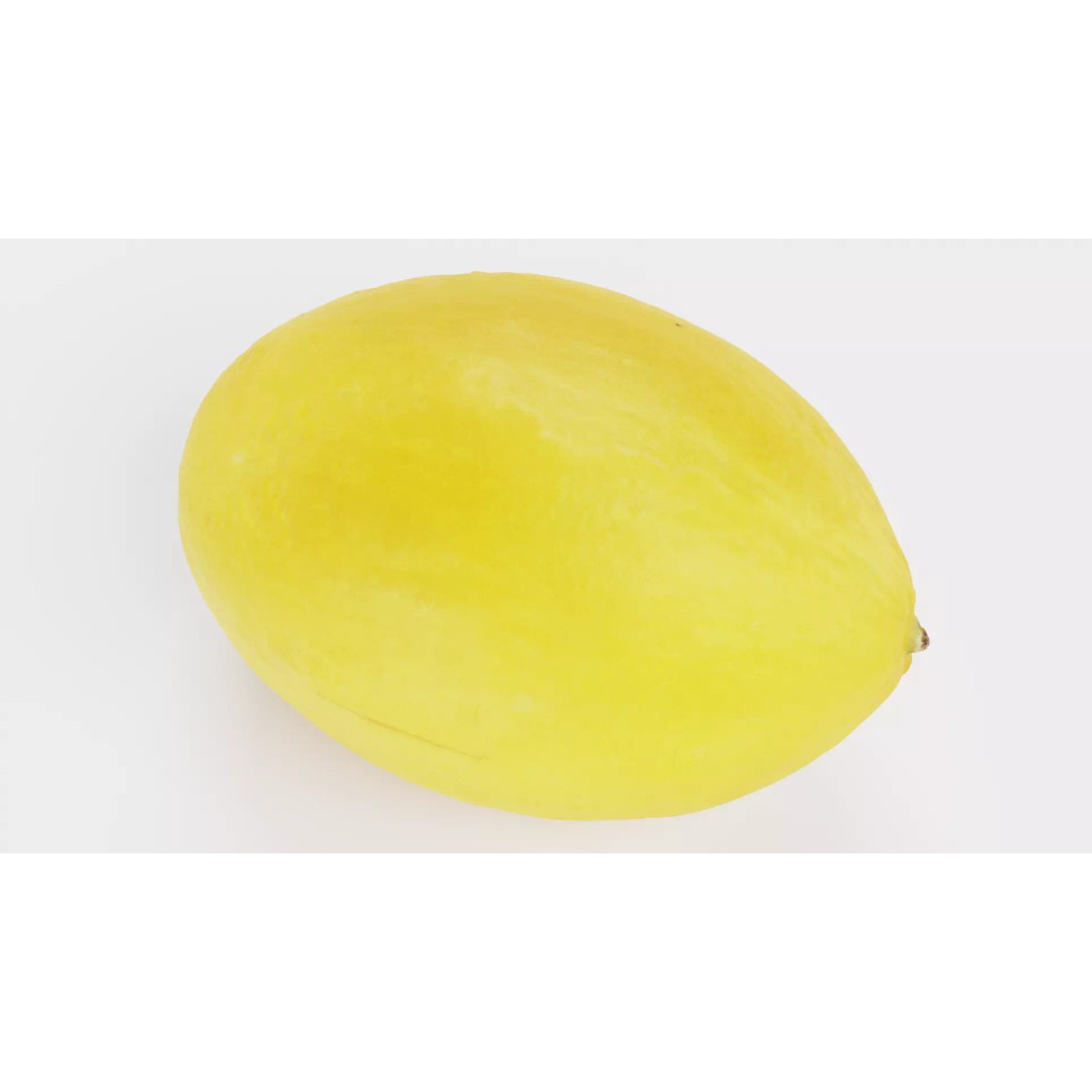 Sweet Yellow Melon 3D Model – Realistic Fruit Asset, Blender, PBR - View 8