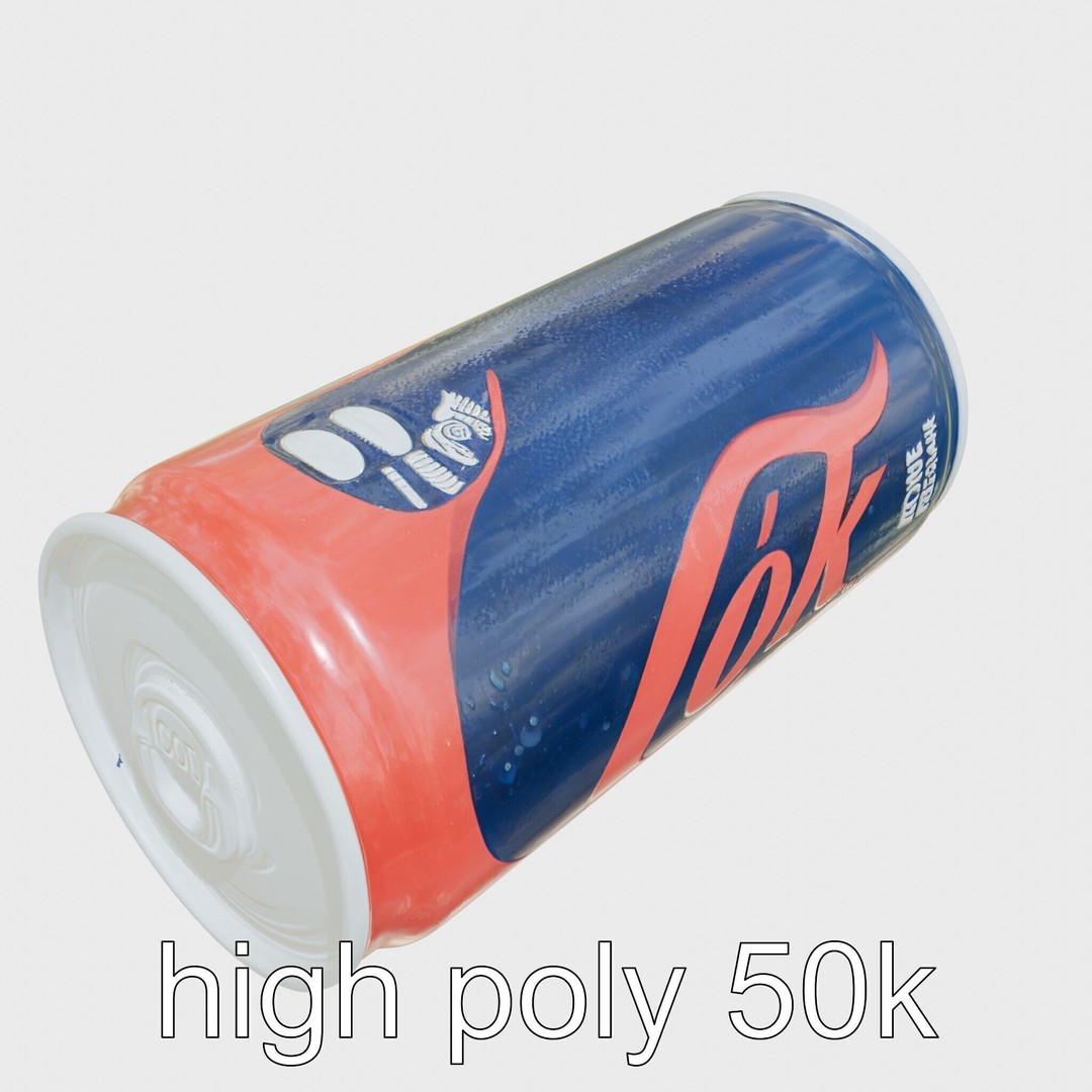 Vibrant Soft Drink Can 3D Model – Low Poly PBR Asset for Unity, Unreal - View 10