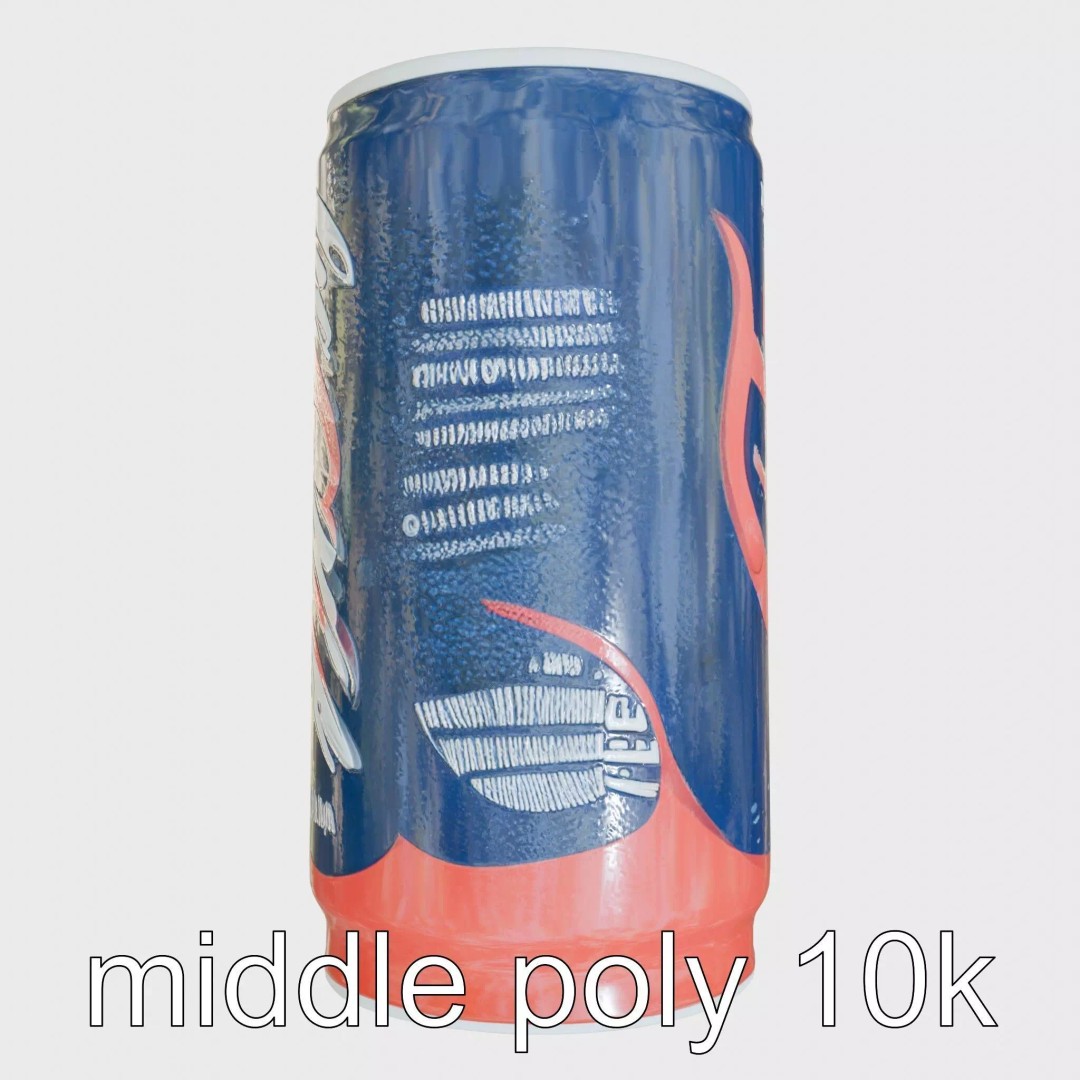 Vibrant Soft Drink Can 3D Model – Low Poly PBR Asset for Unity, Unreal - View 2