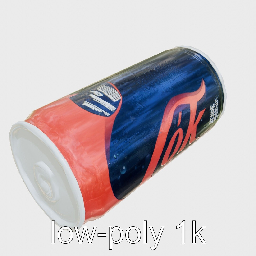 Vibrant Soft Drink Can 3D Model – Low Poly PBR Asset for Unity, Unreal - View 21