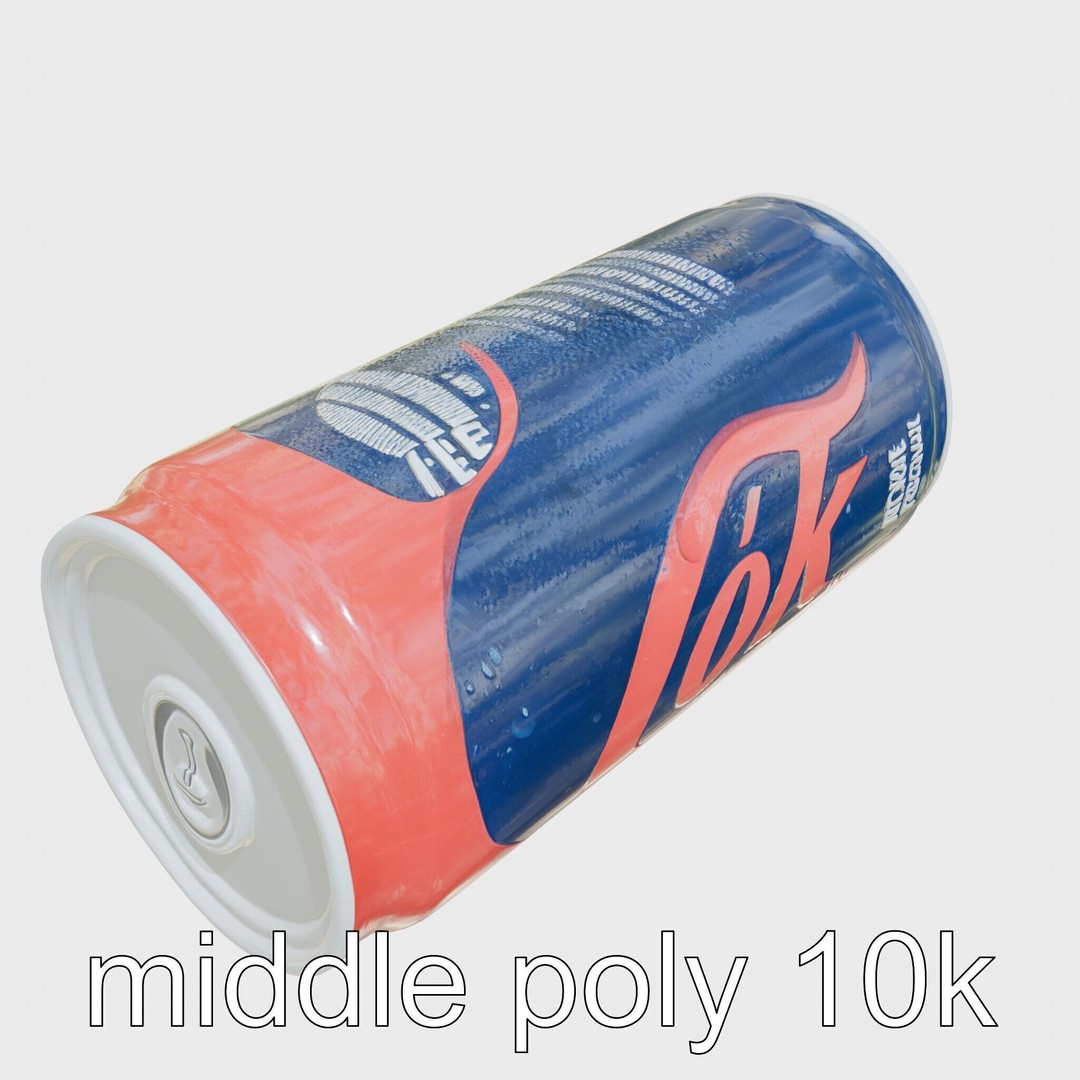 Vibrant Soft Drink Can 3D Model – Low Poly PBR Asset for Unity, Unreal - View 23