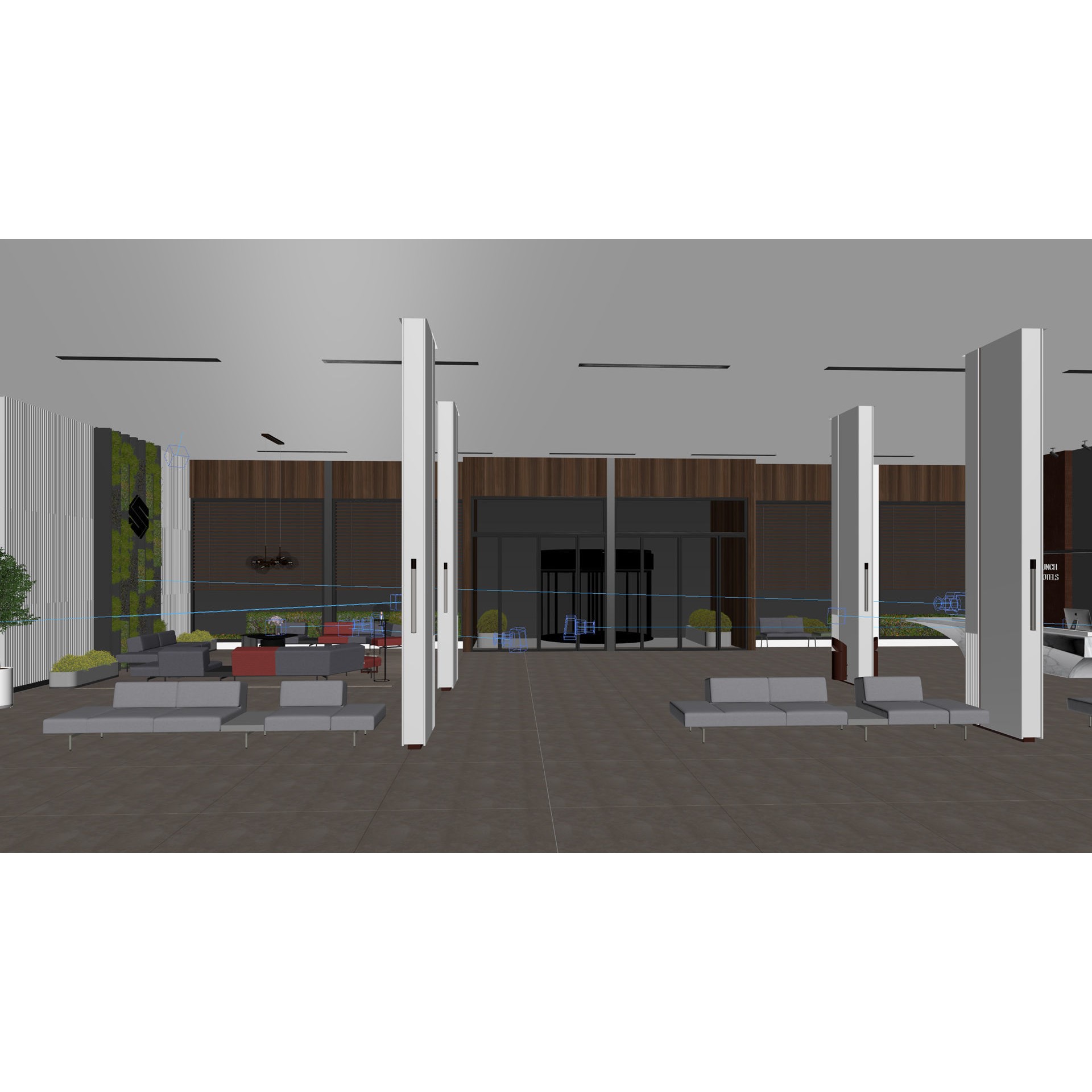 ProVis3D 018 - Detailed Hotel Lobby 3D Model - View 10