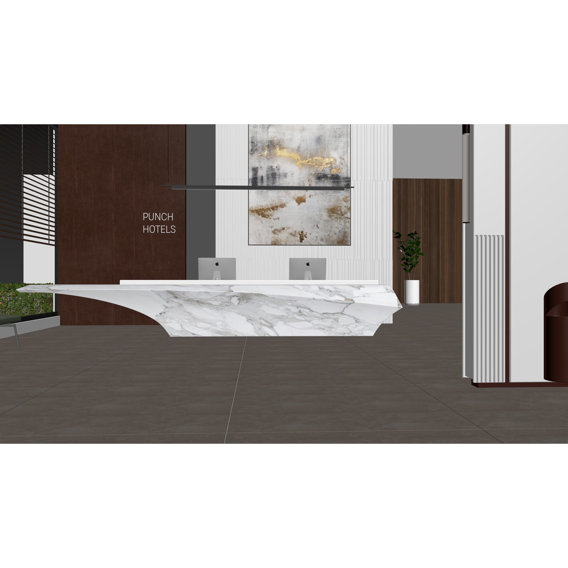 ProVis3D 018 - Detailed Hotel Lobby 3D Model - View 12