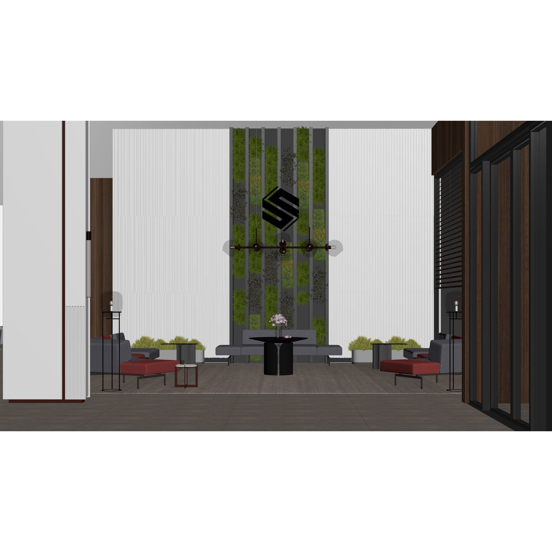 ProVis3D 018 - Detailed Hotel Lobby 3D Model - View 13