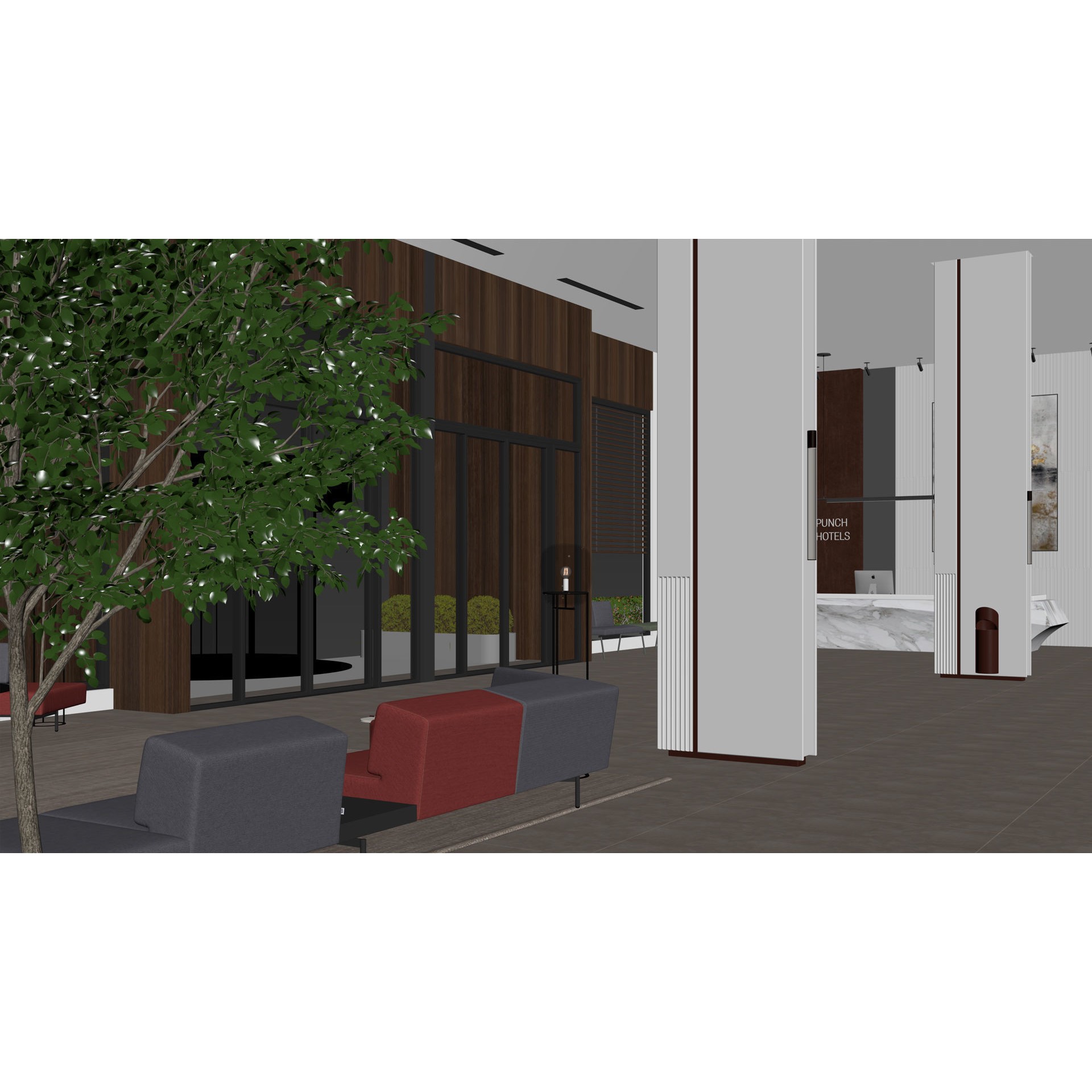 ProVis3D 018 - Detailed Hotel Lobby 3D Model - View 14