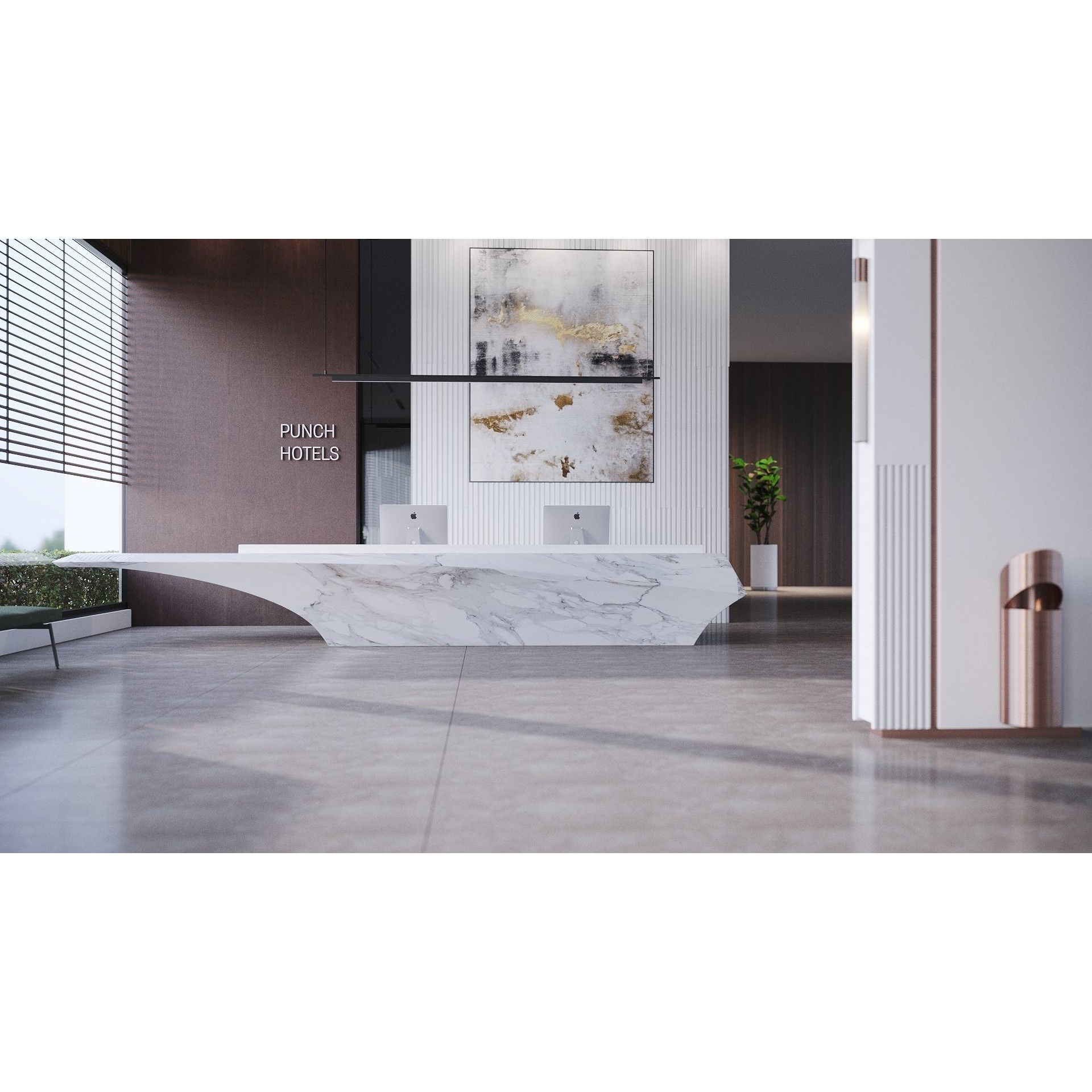 ProVis3D 018 - Detailed Hotel Lobby 3D Model - View 7