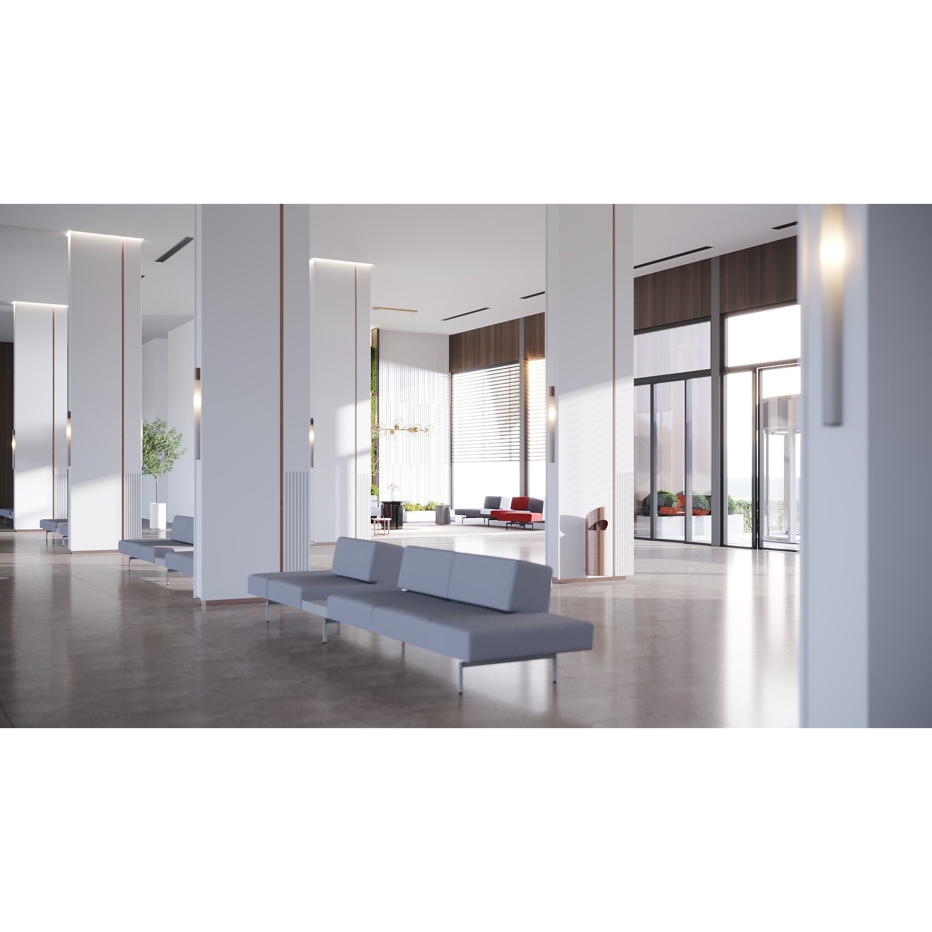 ProVis3D 018 - Detailed Hotel Lobby 3D Model - View 9