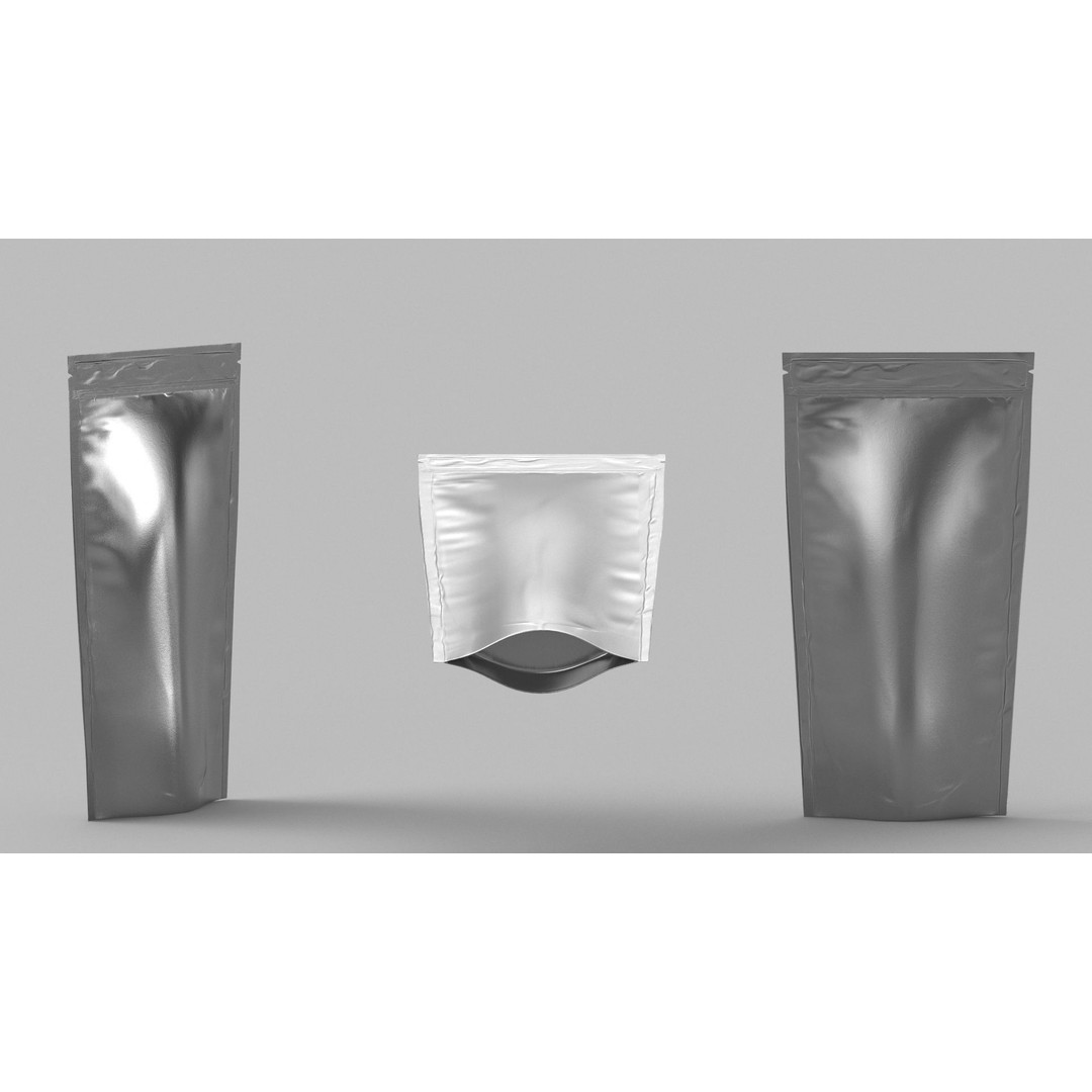 Metalic Food Packaging 3D Model – PBR Textures, Game-Ready Formats - View 8