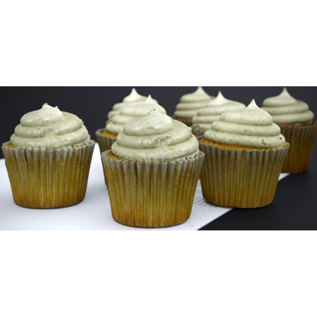 Vanilla Bean Cup Cake 3D Model – High Poly PBR Asset, FBX, OBJ - View 11