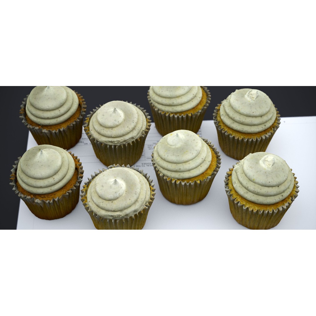 Vanilla Bean Cup Cake 3D Model – High Poly PBR Asset, FBX, OBJ - View 13