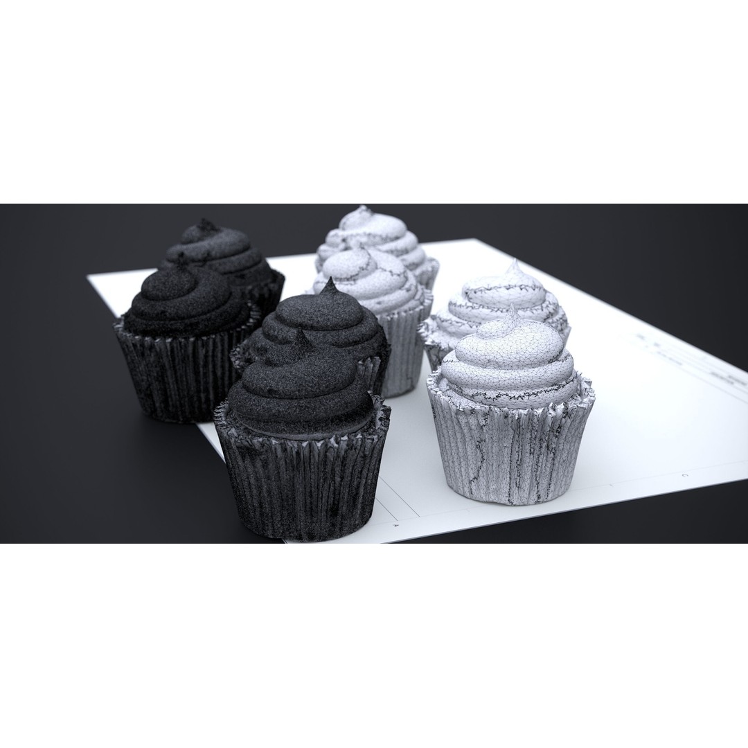 Vanilla Bean Cup Cake 3D Model – High Poly PBR Asset, FBX, OBJ - View 17