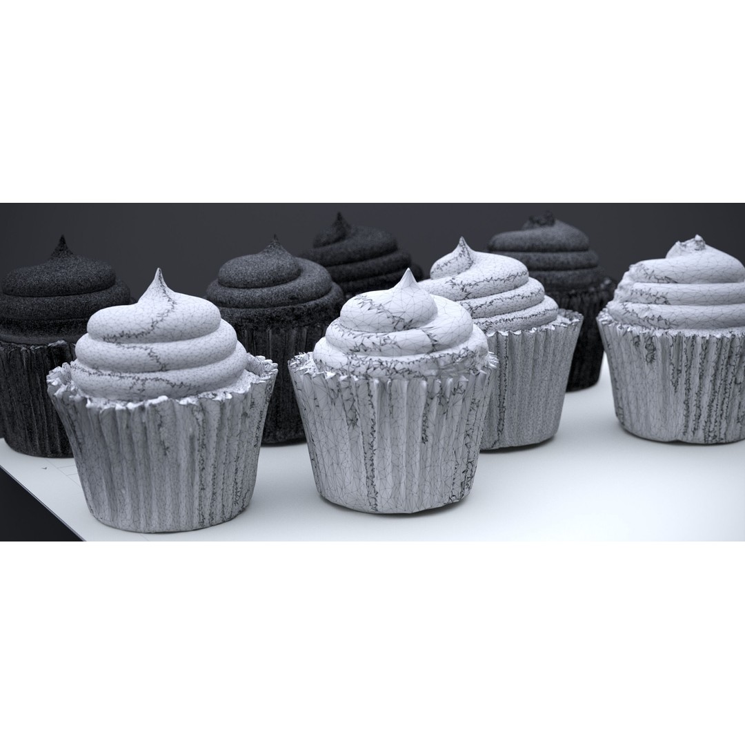 Vanilla Bean Cup Cake 3D Model – High Poly PBR Asset, FBX, OBJ - View 19