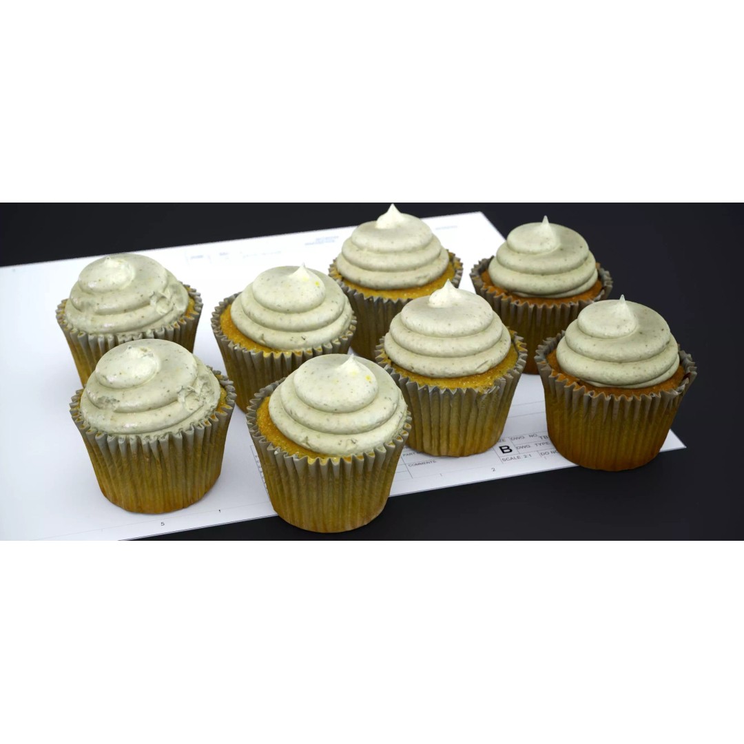 Vanilla Bean Cup Cake 3D Model – High Poly PBR Asset, FBX, OBJ - View 2