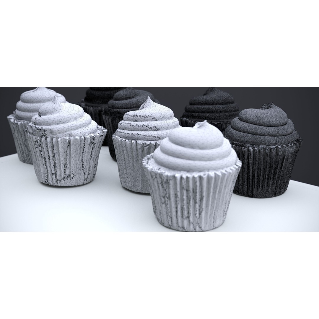 Vanilla Bean Cup Cake 3D Model – High Poly PBR Asset, FBX, OBJ - View 21