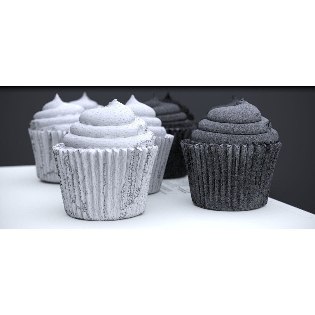 Vanilla Bean Cup Cake 3D Model – High Poly PBR Asset, FBX, OBJ - View 22