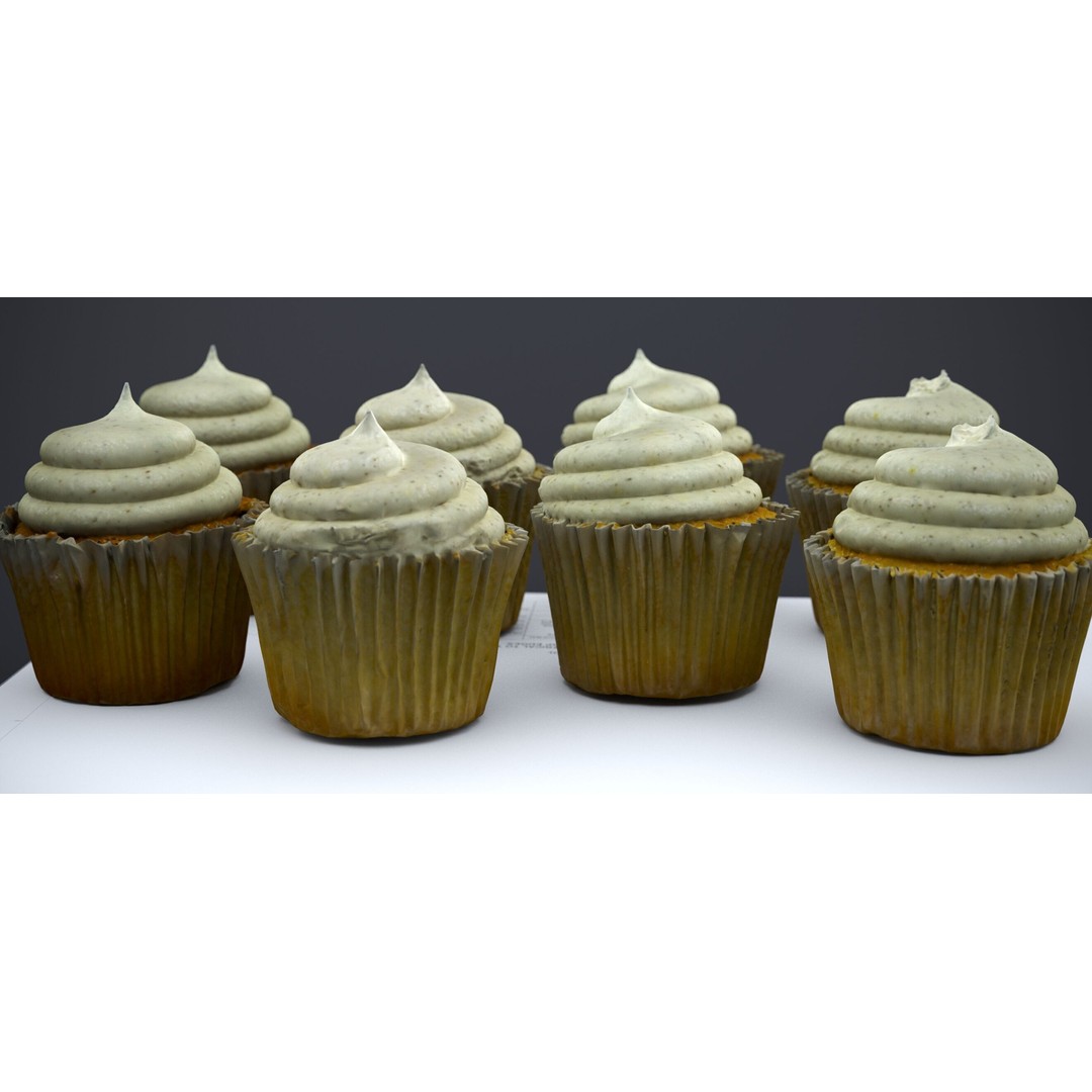 Vanilla Bean Cup Cake 3D Model – High Poly PBR Asset, FBX, OBJ - View 8