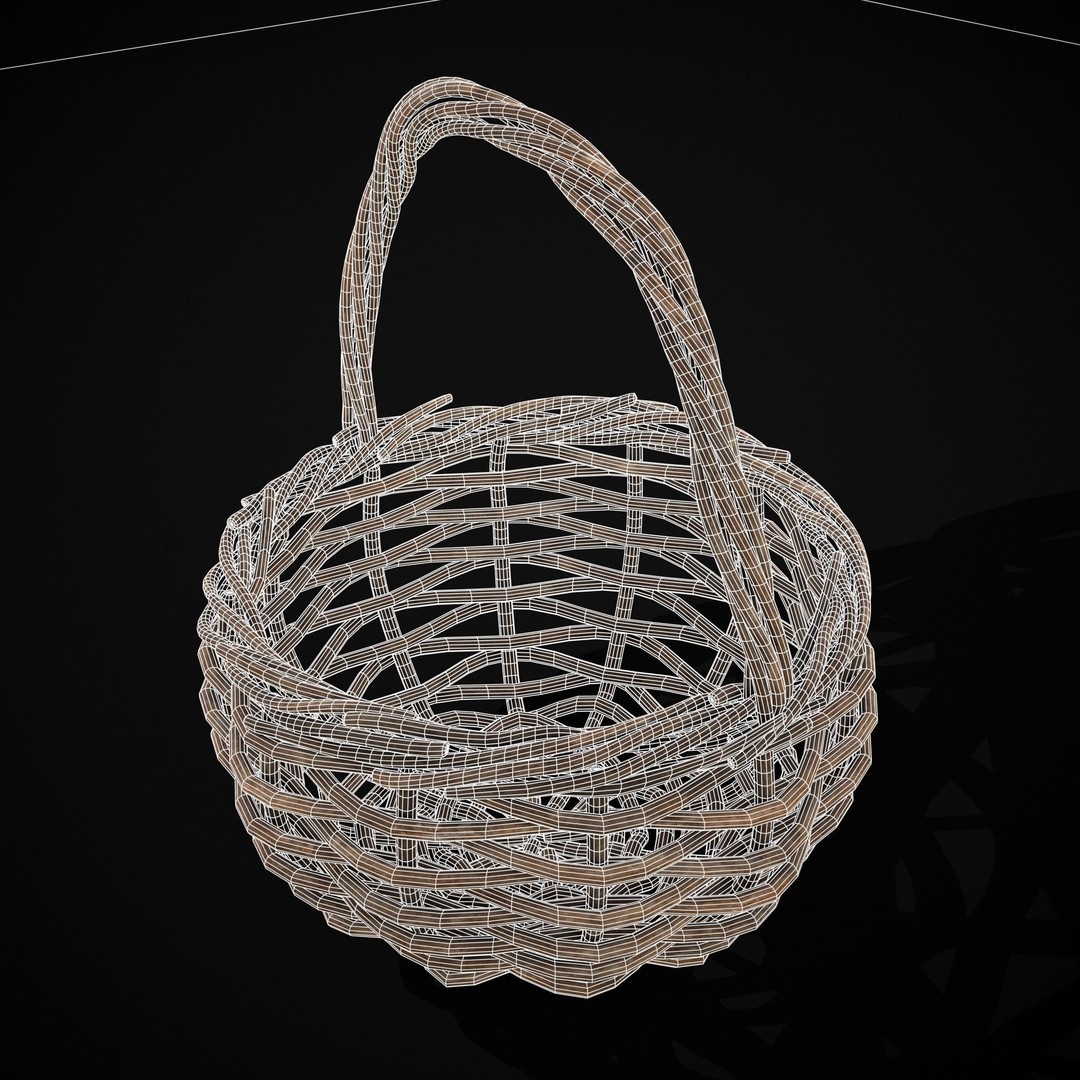 Carrot Basket 3D Model – Low Poly Game Ready Asset, FBX & OBJ - View 21