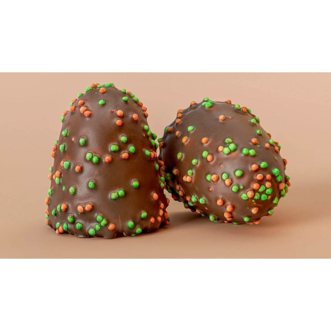 Chocolate Covered Marshmallow Treat 3D Model – Low Poly PBR Asset, FBX - View 3