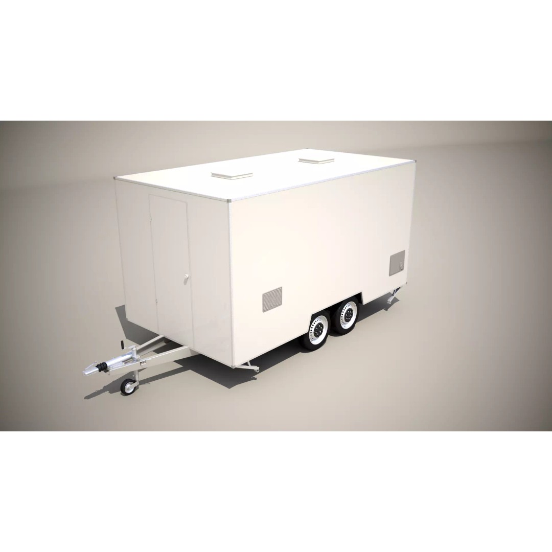 Catering Trailer 3D Model – Detailed Commercial Vehicle, FBX & 3ds Max - View 7