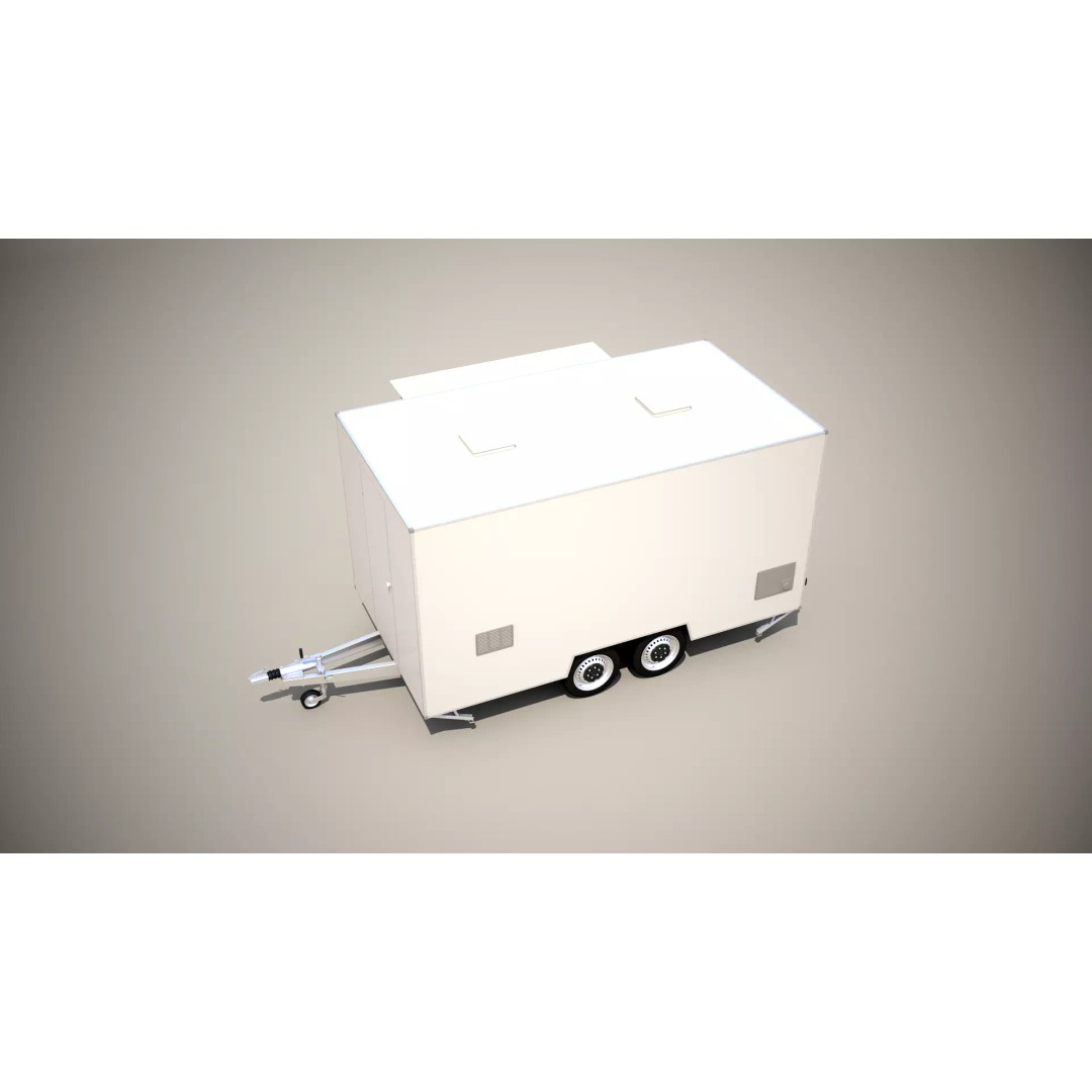 Catering Trailer 3D Model – Detailed Commercial Vehicle, FBX & 3ds Max - View 8