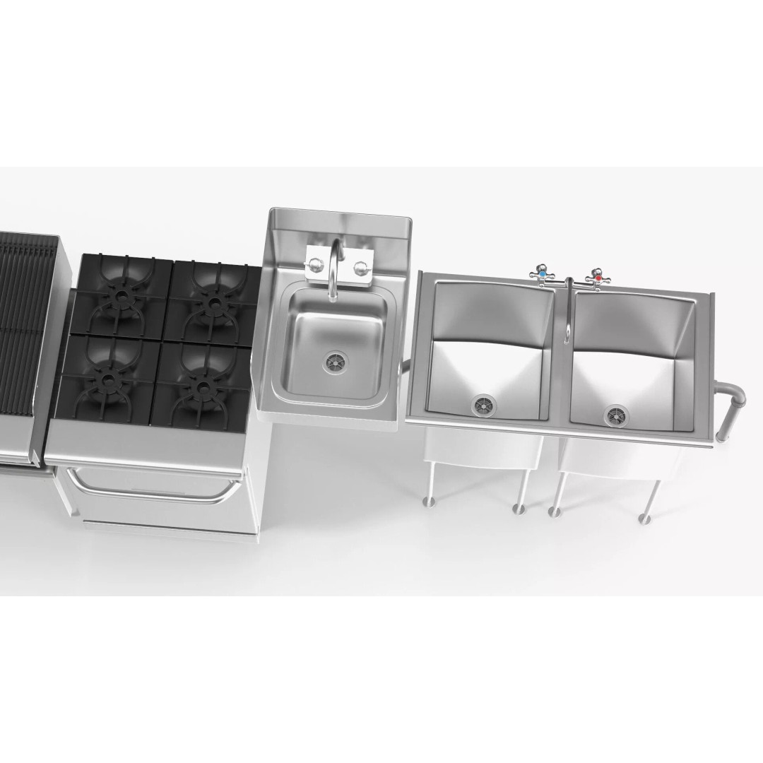 Food Truck Kitchen 3D Model – Mobile Urban Vending Kitchen, PBR Textures - View 11