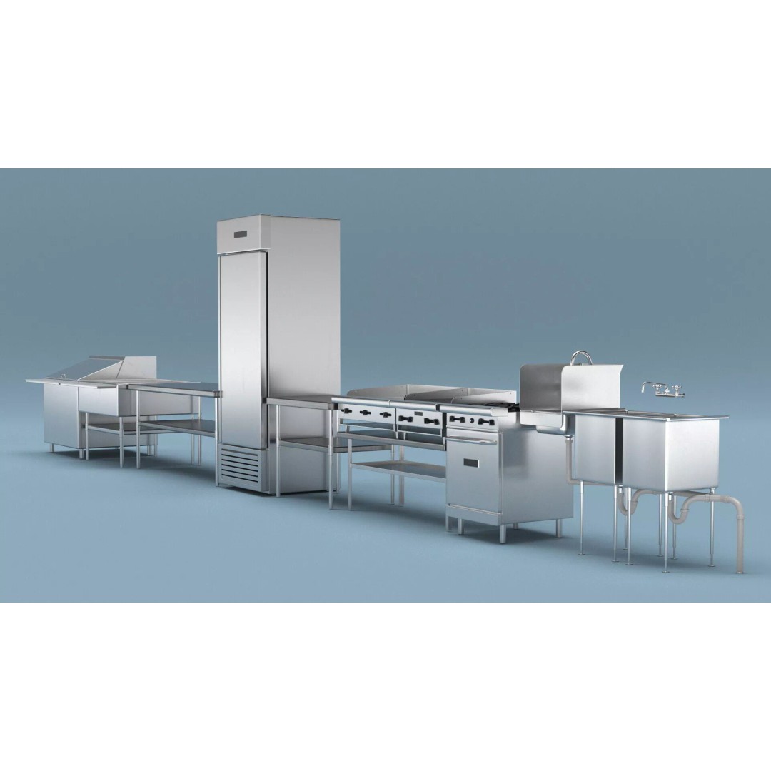 Food Truck Kitchen 3D Model – Mobile Urban Vending Kitchen, PBR Textures - View 2