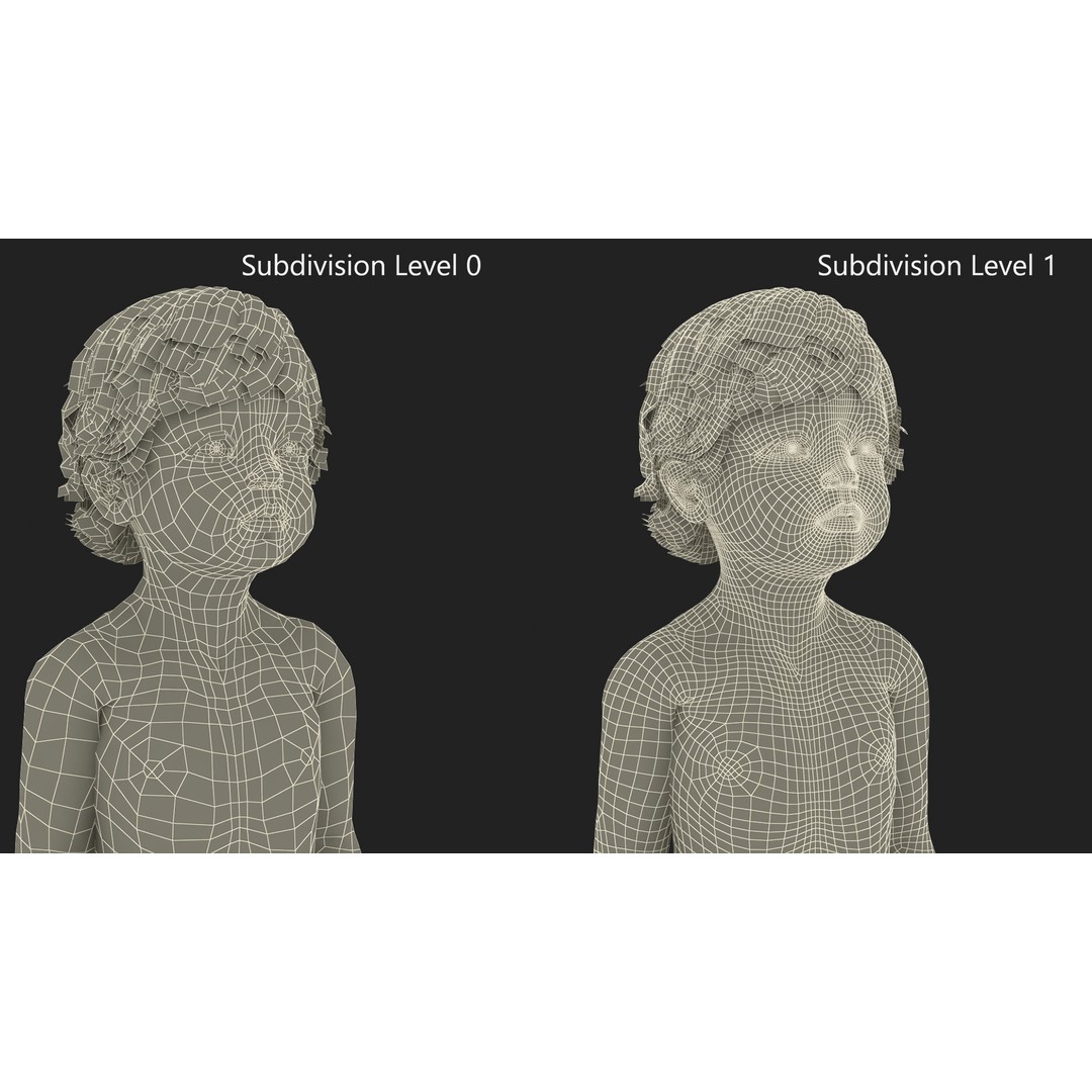 Boy Aged 1 Year in Diaper Standing Pose 3D Model – High Poly Character, PBR Textures - View 14