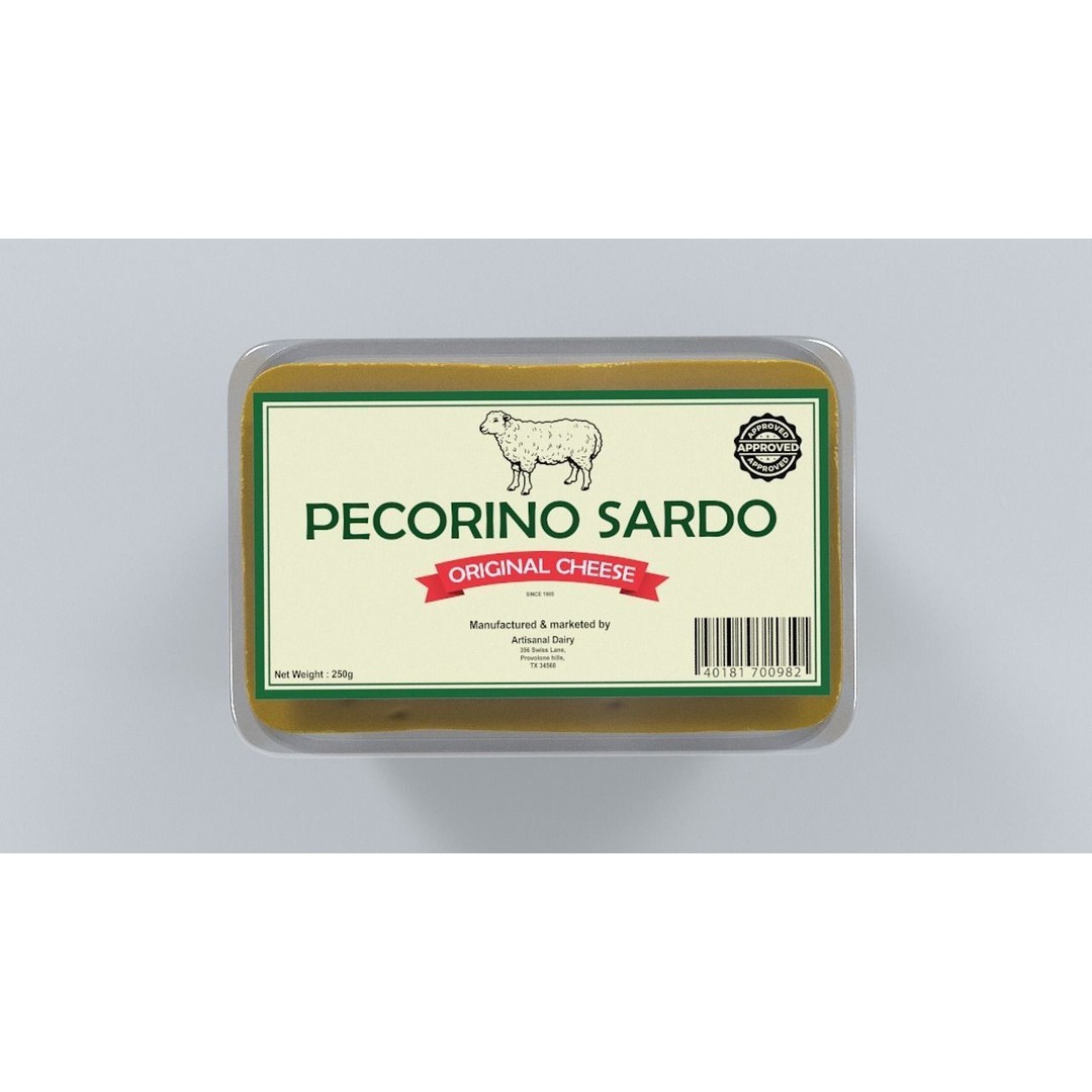 Pecorino Sardo Cheese 3D Model – Low Poly PBR Asset for Games, FBX, Blender - View 8