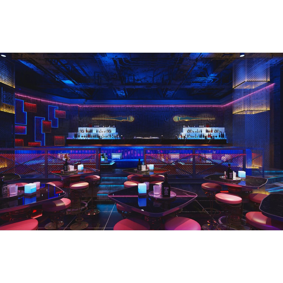 Industrial Bar-Dance Floor 3D Model – Neon Atmosphere, FBX/OBJ - View 3