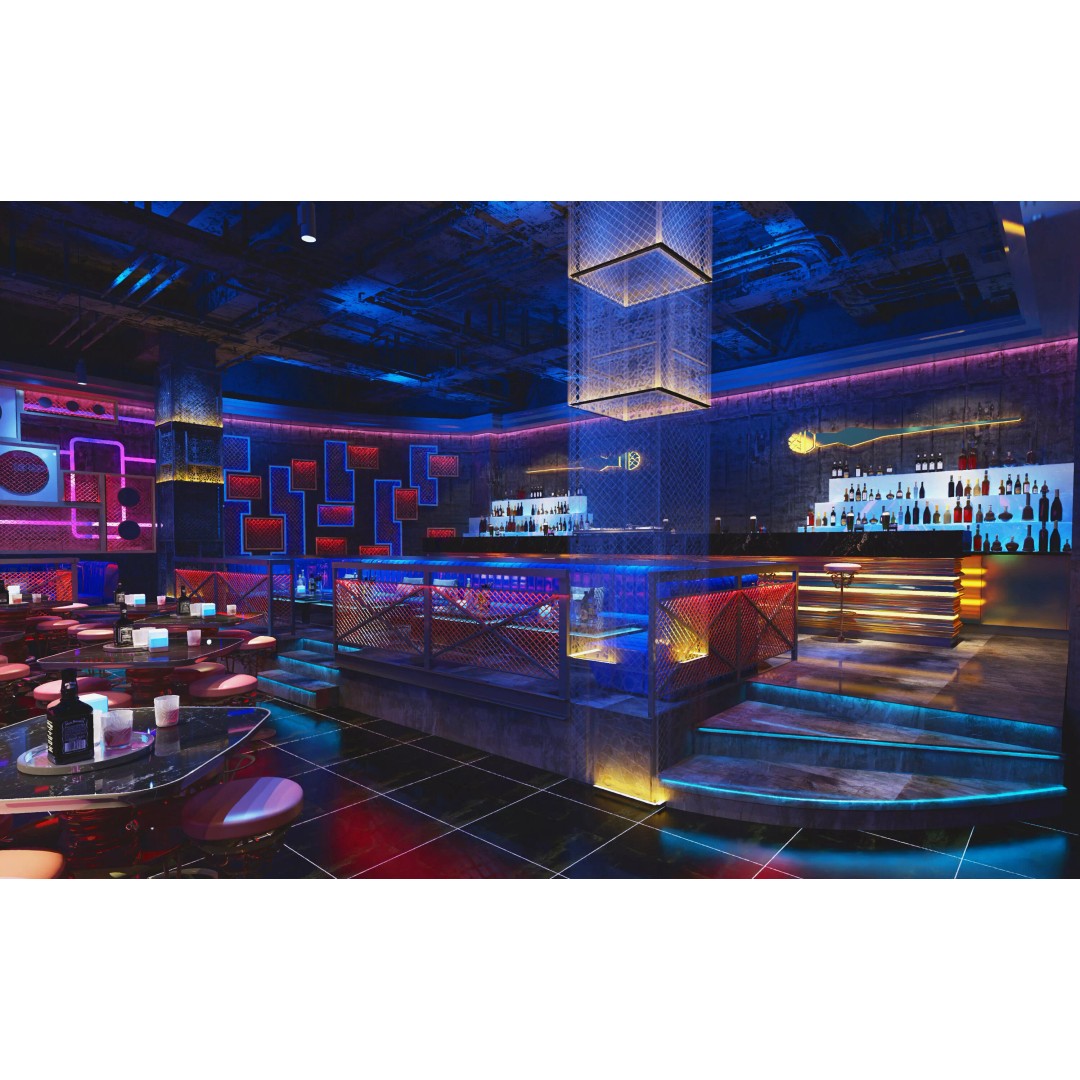 Industrial Bar-Dance Floor 3D Model – Neon Atmosphere, FBX/OBJ - View 4