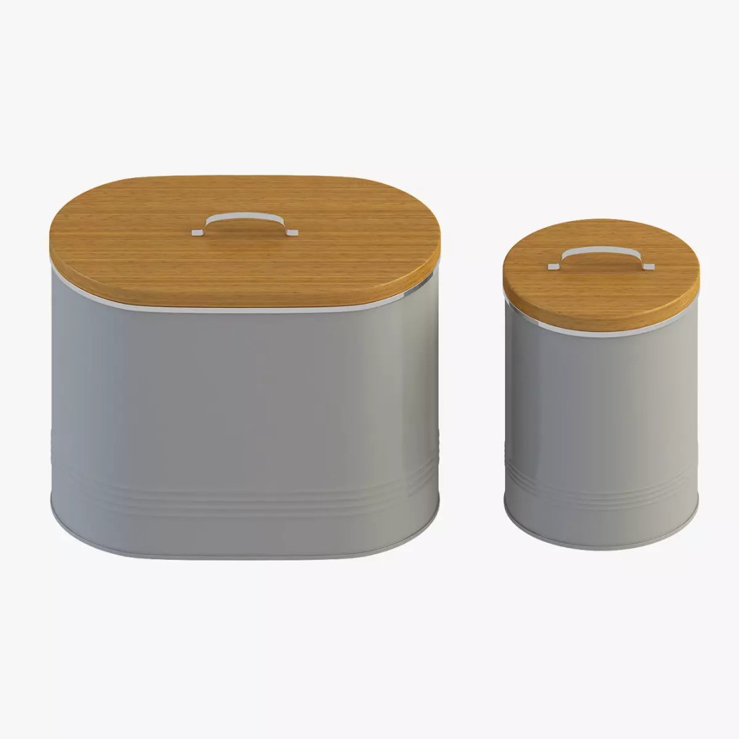Kitchen Canister Jars 3D Model – Low Poly PBR Asset, FBX Format - View 2