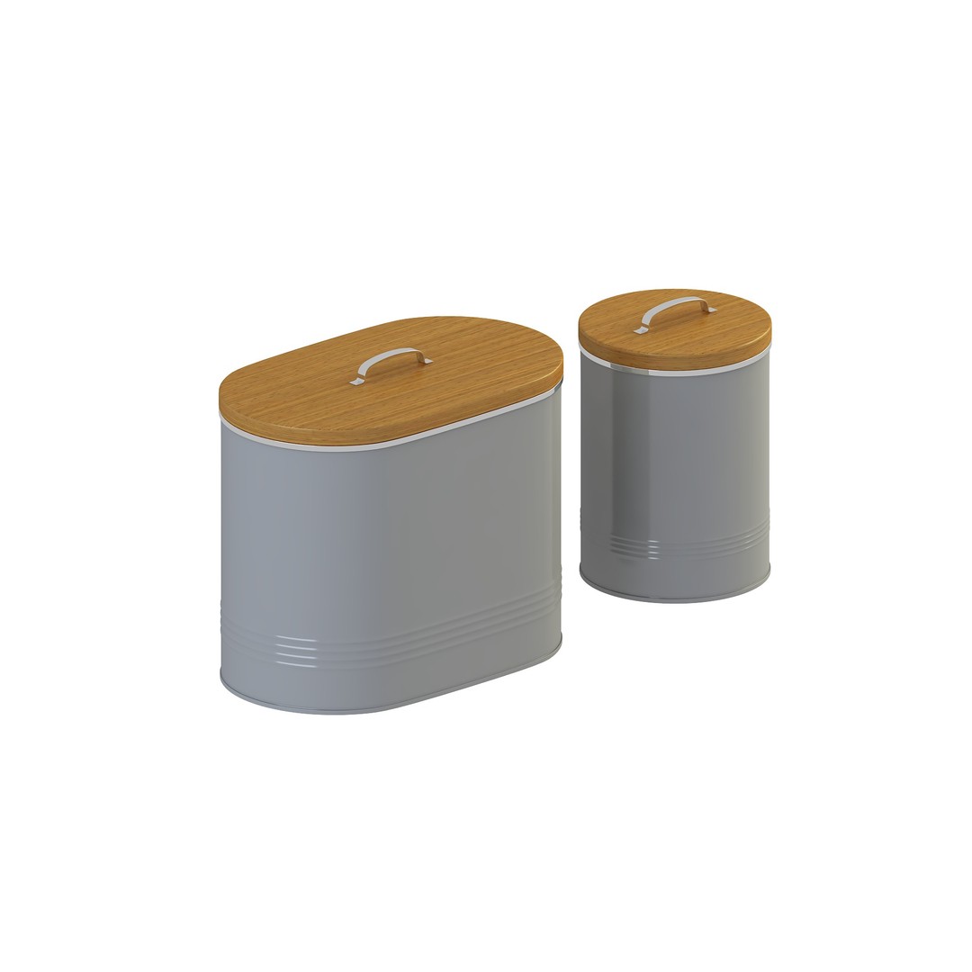 Kitchen Canister Jars 3D Model – Low Poly PBR Asset, FBX Format - View 3