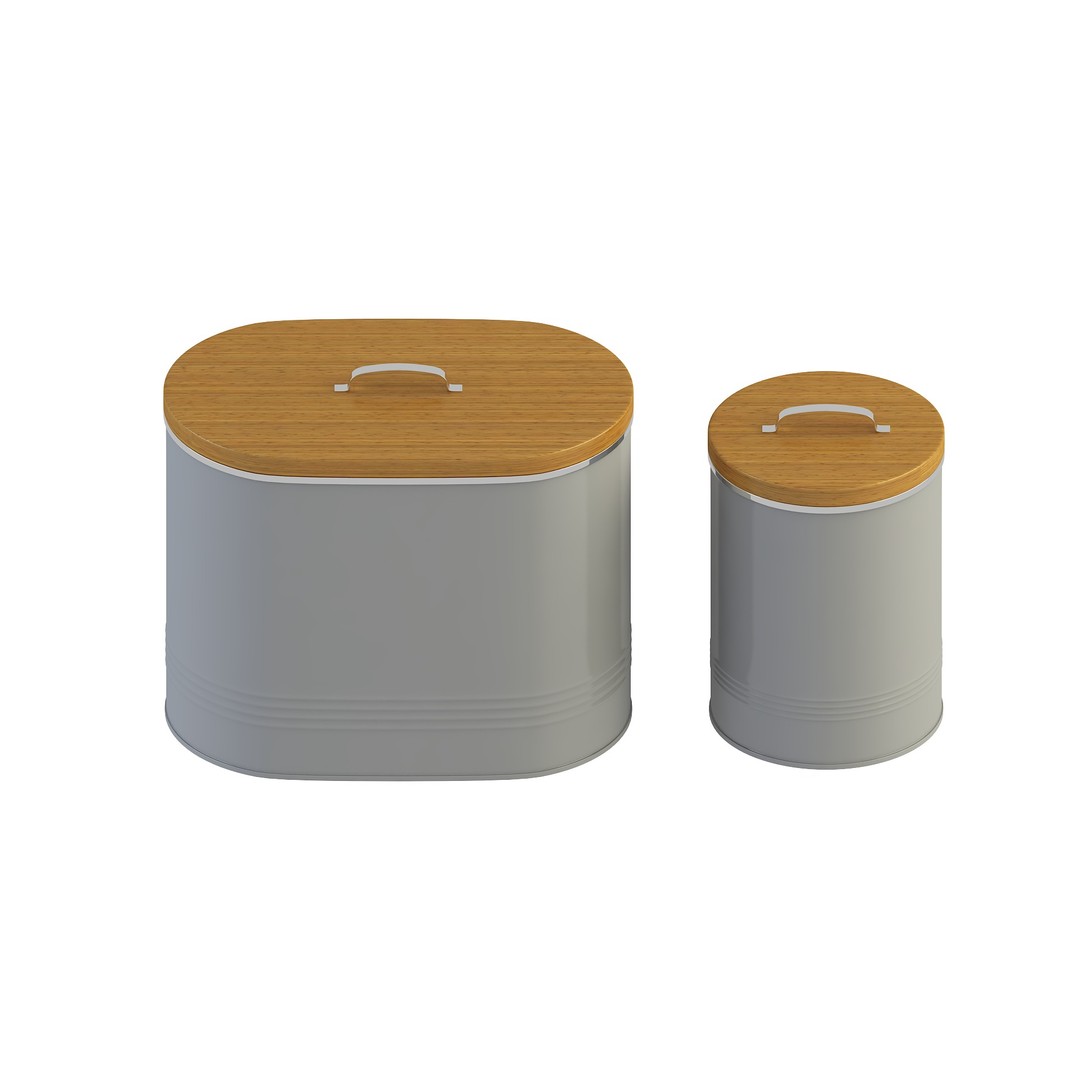 Kitchen Canister Jars 3D Model – Low Poly PBR Asset, FBX Format - View 5