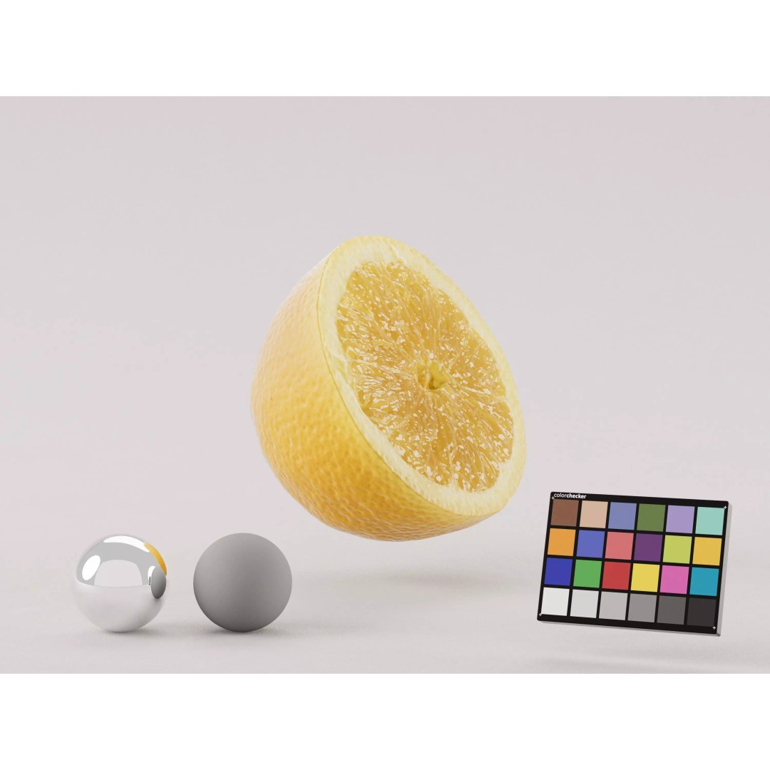 Half Lemon 3D Model – Realistic PBR Asset, FBX, OBJ, C4D - View 2