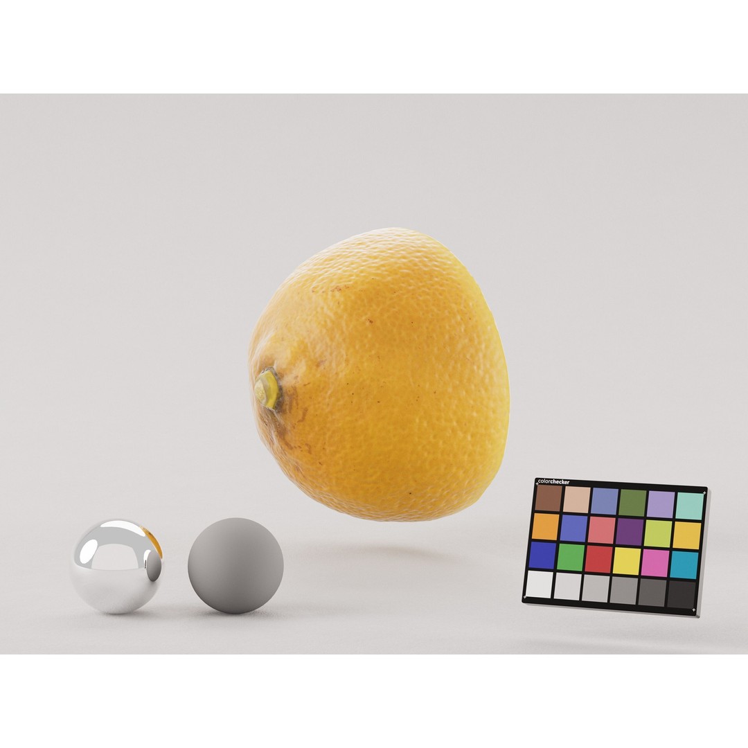 Half Lemon 3D Model – Realistic PBR Asset, FBX, OBJ, C4D - View 4