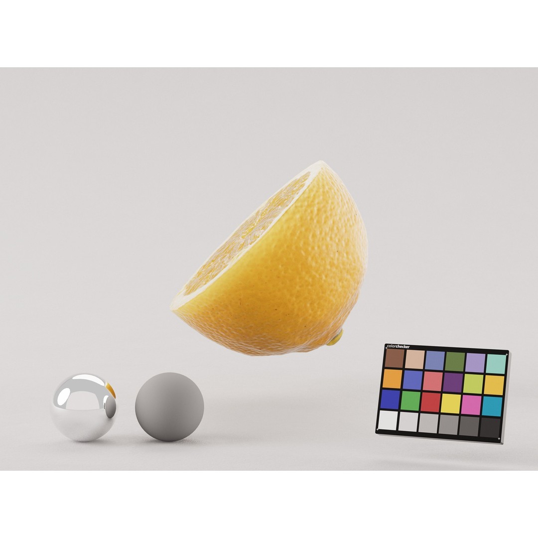 Half Lemon 3D Model – Realistic PBR Asset, FBX, OBJ, C4D - View 5